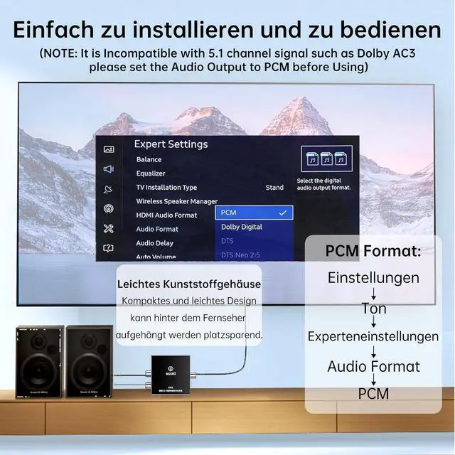 Alt view image 2 of 7 - 192kHz DAC Digital to Analog Audio Converter, Digital Audio SPDIF Optical Toslink Coaxial to Analog L/R & 3.5mm Jack Converters Optical to RCA Adapter for HDTV, DVD, Blu-Ray Players and PS3/4