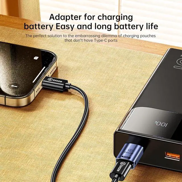 Alt view image 4 of 7 - USB to USB C Adapter 10Gbps, USB 3.2 OTG Converter with Dual-Sided Plug, Fast Charging Type-C Connector for Smartphones, Laptops, Tablets, Headphones, and USB C Cables