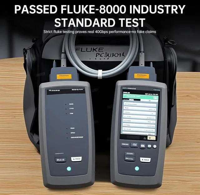 Alt view image 6 of 7 - Cat8 Ethernet Cable 6.6ft - 40Gbps 2000MHz SFTP Shielded, 22AWG Heavy Duty Patch Cord for Gaming/Router/Server, PoE++ Compatible, LSZH Low Smoke, Gold Plated RJ45 - Blue