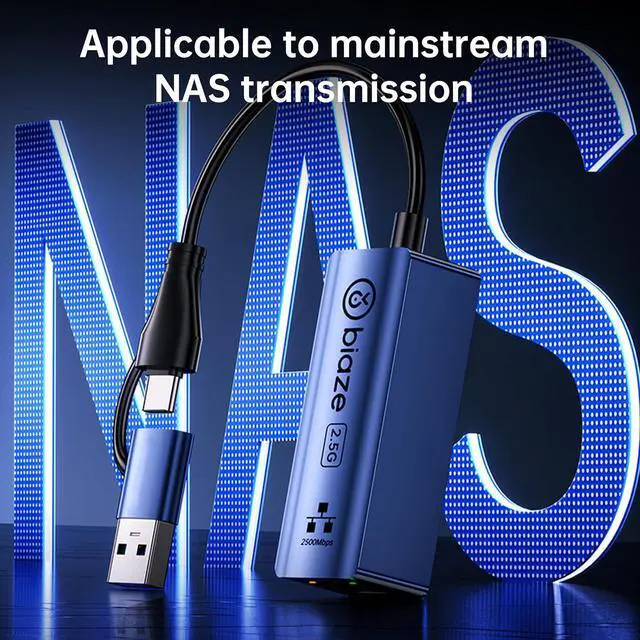 Alt view image 4 of 6 - USB 3.1 USB/Type-C to RJ45 Dual-Port 2.5G Gigabit Wired Network Adapter, Compatible with MacBook/Windows/Linux/Android, External Ethernet Converter for Laptops, Desktops, Cell Phones (2.5Gbps)