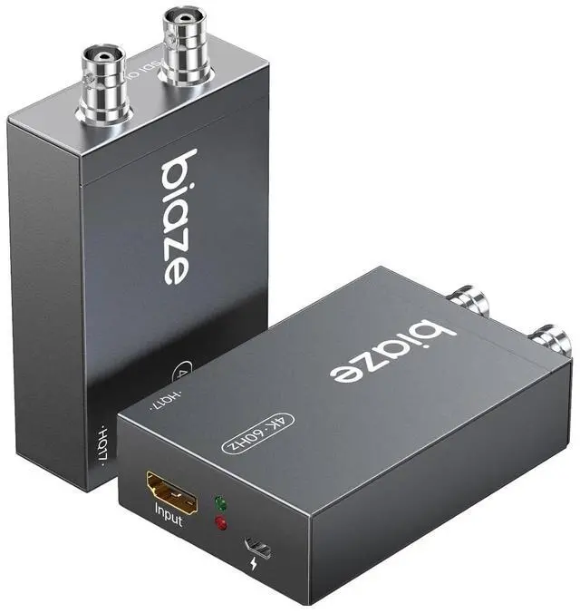 Main image of HDMI to SDI Converter, HDMI to 3G-SDI/HD-SDI Video Audio Converter 2.970 Gbit/s Audio Embedder Simultaneously Dual SDI Output Adapter Support 1080P for Camera Home Theater