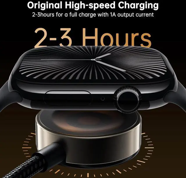 Alt view image 3 of 6 - iWatch Charger USB, Compatible with iWatch 10/9/Ultra 2/8/7/6/SE/5 Series iWatch Accessories Quick Magnetic Charger Base