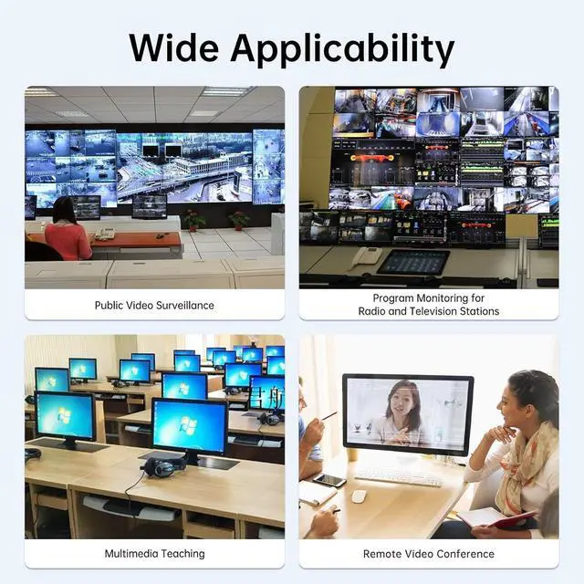 Alt view image 6 of 7 - HDMI to SDI Converter, HDMI to 3G-SDI/HD-SDI Video Audio Converter 2.970 Gbit/s Audio Embedder Simultaneously Dual SDI Output Adapter Support 1080P for Camera Home Theater