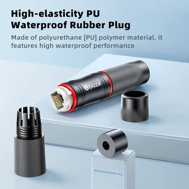 Alt view image 5 of 7 - Waterproof RJ45 Coupler, Ethernet Coupler Connector - Short Profile LAN Coupler for Cat7/Cat6/Cat5e Cable - for Outdoor Indoor CCTV IP Camera, Burial Industrial Network Connection (10-Pack)