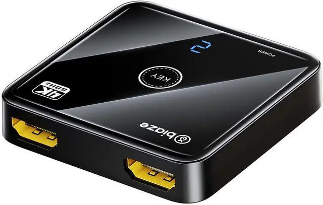 Main image of HDMI Switch 4K@60Hz, Bi-Directional HDMI Switcher 2 in 1 Out, No External Power Compatible with PS5, PS4, Xbox Series X/S, Roku, Fire Stick, Black