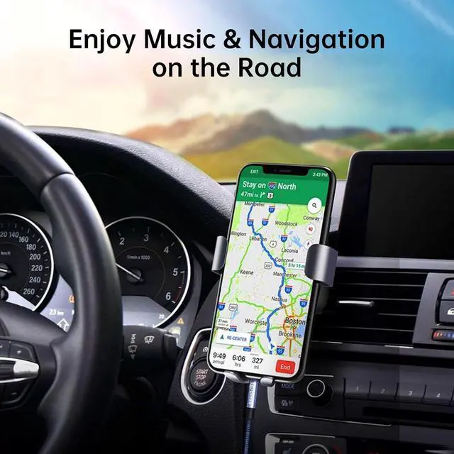 Alt view image 2 of 6 - Lighting to 3.5mm Male Adapter Auxiliary Adapter