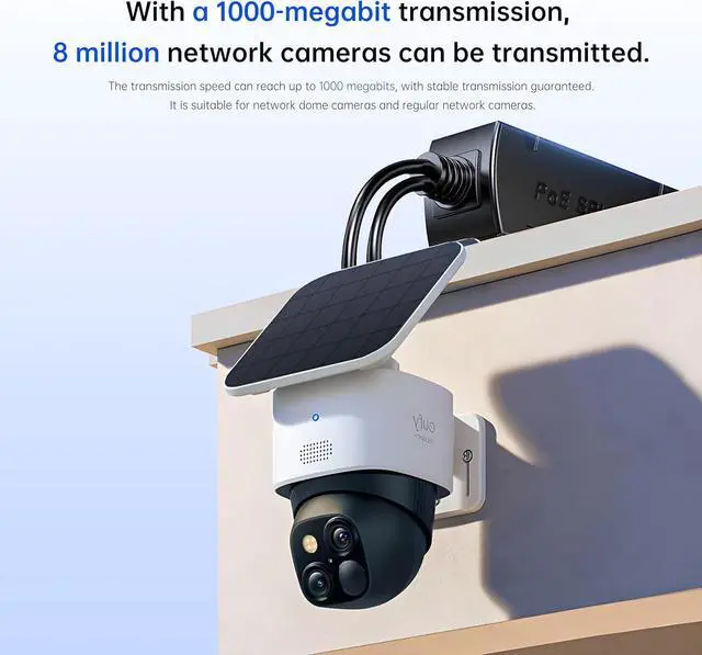 Alt view image 2 of 7 - Gigabit PoE Splitter 12V 1.2A Output, 10/100/1000Mbps Ethernet Over Powerline Adapter Power Over Ethernet Adapter for Security Camera CCTV Surveillance