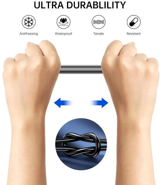 Alt view image 5 of 7 - CAT6A Ethernet Cable 6.6ft, 10 Gigabi High-Speed RJ45 Patch Cord, 26AWG UTP Network Cable, Cat 6 Ethernet LAN Cord with Gold Plated RJ45 Connectors, Black
