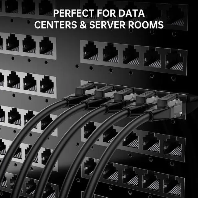 Alt view image 6 of 7 - CAT6A Ethernet Cable 6.6ft, 10 Gigabi High-Speed RJ45 Patch Cord, 26AWG UTP Network Cable, Cat 6 Ethernet LAN Cord with Gold Plated RJ45 Connectors, Black