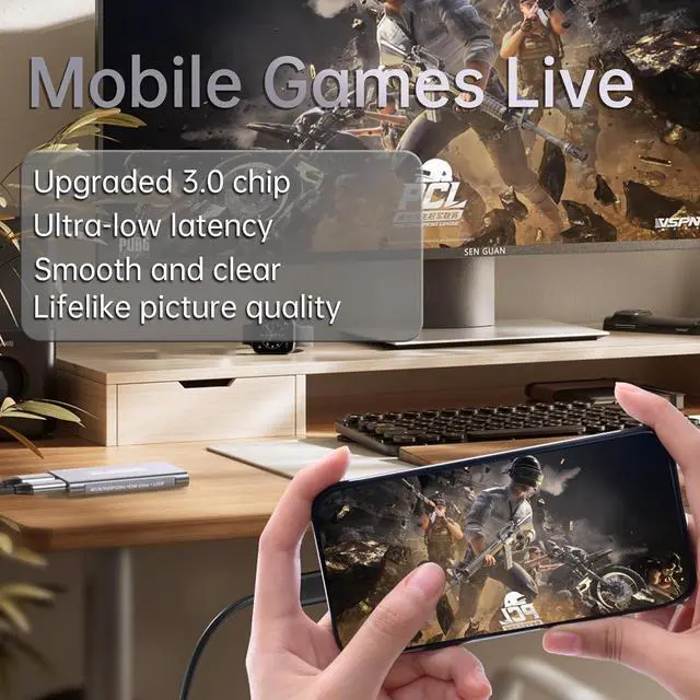 Alt view image 2 of 6 - 4K HDMI Capture Card for Streaming, Full HD 1080P 60FPS HDMI to USB 3.0 Capture Card Supports Microphone Input and 3.5MM Headphone Output Compatibilate with Camera/Xbox/PS4/PS5/PC/OBS