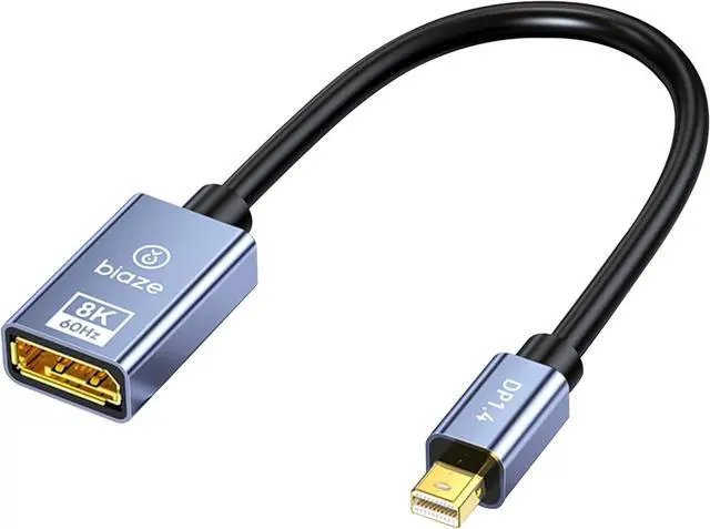 Main image of Mini DisplayPort to DisplayPort 1.4 Adapter Cable, 8K@60Hz Bi-Directional Mini DP to DP Video Converter, 0.2M/0.66ft, Compatible with Laptop, Surface, Graphics Card, Monitor, Projector
