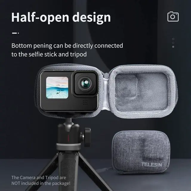 Alt view image 3 of 7 - TELESIN Small Case Protector for GoPro 12 11 10 9 Insta360 Ace Pro Accessories