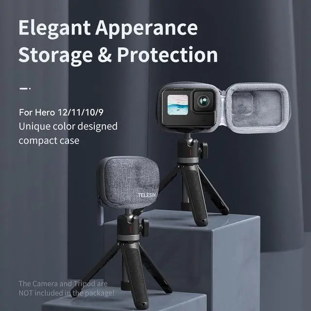 Alt view image 2 of 7 - TELESIN Small Case Protector for GoPro 12 11 10 9 Insta360 Ace Pro Accessories