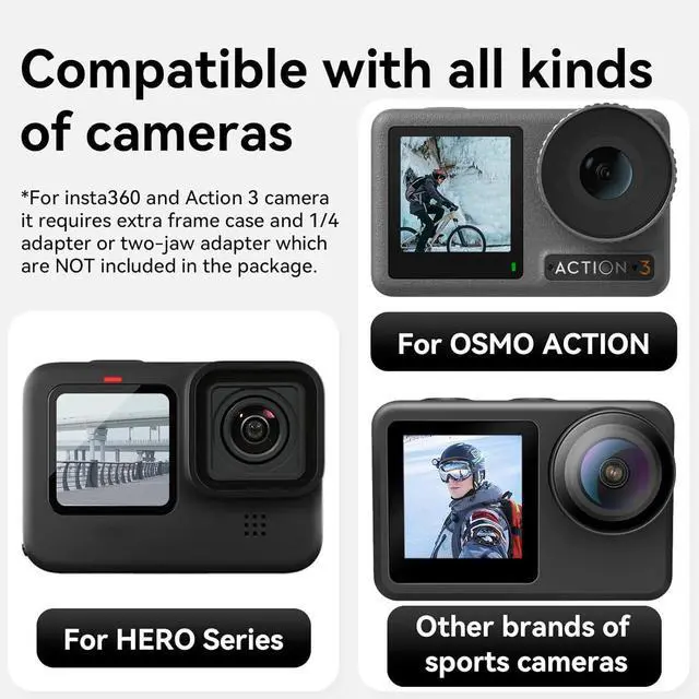 Alt view image 6 of 6 - Helmet Mount for GoPro, Motorcycle Chin Strap Attachment with Extension J Hook Dirt Bike Holder Mounting Accessories for Go Pro Max Hero 13 12 11 10 9 8 Insta360 X5 X4 D-J-I Osmo Nano Action 3 4 5 Pro