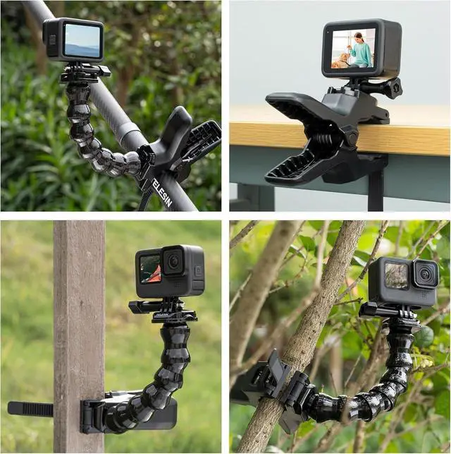 Alt view image 5 of 5 - Jaws Flex Super Clamp Mount Gooseneck Tripod Desk Table Strolle Vlog Video Light Extension Holder Attach for GoPro Max 13 12 11 10 9 8 7 6 5 Insta360 X3 Go3 Ace Pro D-J-I Action 4 Pocket 3 Accessories