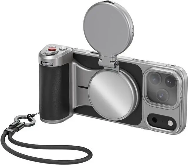 Main image of TELESIN Master Grip Kit for iPhone 17 Pro Max, Magnetic Phone Camera Grip with C03 Selfie Light+ UV Filters, Creator Kit Built 3200mAh Battery Wireless Charging Powergrip - Cooling Graphene Case