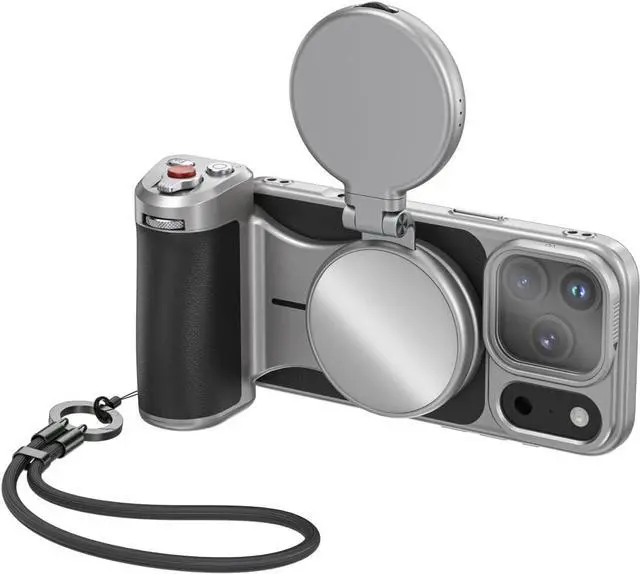 Main image of TELESIN Master Grip Kit for iPhone 17 Pro, Magnetic Phone Camera Grip Powergrip with C03 Selfie Light+ UV Filters, Creator Kit Built-in 3200mAh Battery Wireless Charging - Cooling Graphene Case