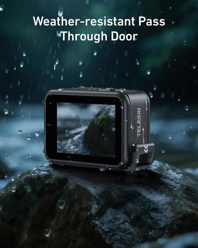 Alt view image 7 of 7 - TELESIN° G2 Upgraded Battery Door Cover for GoPro 13 12 11 10 9, Water Snow Resistant Protective Case Charger Type-C Charging Mount for Go Pro Hero 13 Hero 12 Hero 11 Hero 10 Hero 9 Black Accessories