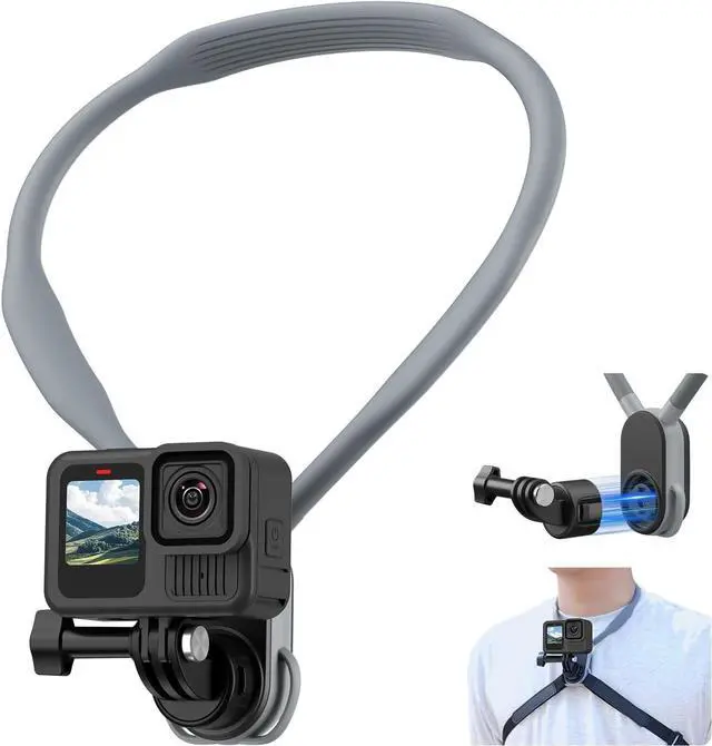 Main image of TELESIN S2 POV Neck Mount, Quick Release Magnetic Necklace Holder with Fixing Chest Strap, Hands-Free Camera Mount for GoPro Hero 13 12 11 10 9 8 D-J-I Osmo Nano 360 Action 5 Pro 3 4 Insta360 X5 X4 X3