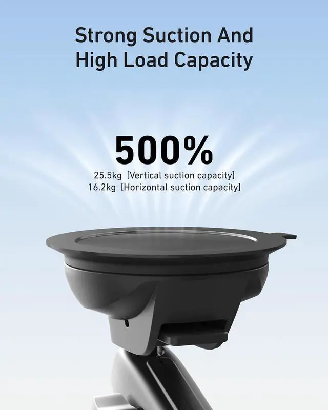 Alt view image 2 of 7 - TELESIN Aluminum Suction Cup Car Mount Windshield Window Dashboard Holder with Phone Clip for GoPro Max Mini Hero 13 12 11 10 9 Insta360 X4 X5 D-J-I Action 4 5pro OSMO 360 Nano iPhone Android AKASO