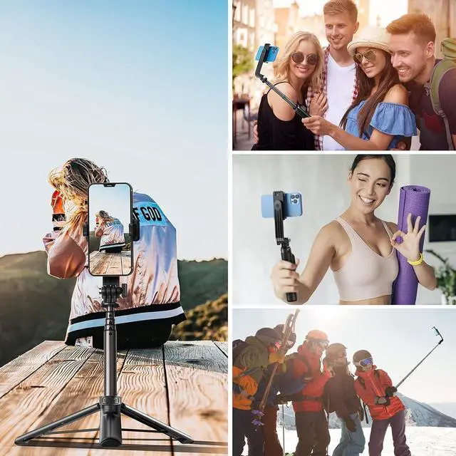 Alt view image 5 of 6 - Selfie Stick Tripod with Remote for GoPro 13 12 11 10 9 8 Black Go Pro Max 11 Mini Phones, Telesin Waterproof Aluminum Extension Pole Monopod for iPhone Android Action Camera Accessories