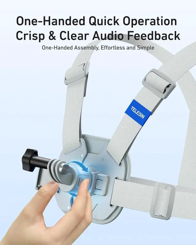 Alt view image 6 of 7 - TELESIN Magnetic Chest Mount Quick Release Harness Strap Mount with Thick Cushion Compatible with Go Pro Hero 13 12 11 10, AKASO, Insta360 X5, D-J-I Osmo 360 Action Cameras Comfort & Balance Stability