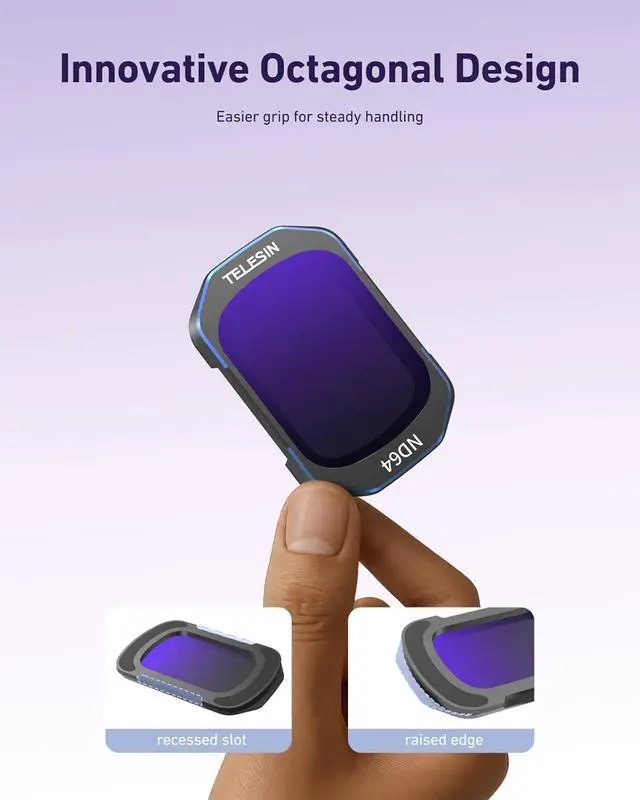 Alt view image 3 of 7 - TELESIN ND256 Filter for D-J-I Osmo Pocket 3 Accessories, Osmo Pocket 3 Neutral Density Filter, Magnetic Installation, Multi-Coated Optical Glass, Dynamic Blur Control, Precise Exposure Balance