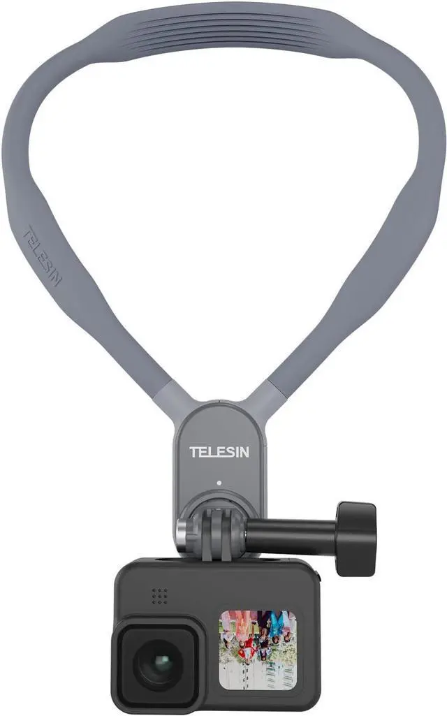 Main image of TELESIN Neck Mount Necklace Holder, POV Selfie Hand Free Head Chest Shoulder Body Strap Attach Bike Motorcycle Video Accessories for GoPro Max Go Pro Hero 12 11 10 9 8 Insta360 X3 GO3 D-J-I Action 3 4