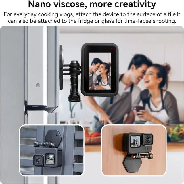 Alt view image 4 of 6 - TELESIN Magnetic Chest Mount with Neck Strap + Phone Holder + Magnet Tripod Quick Release Base for GoPro Max 12 11 10 Insta360 D-J-I Action Accessories