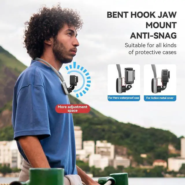 Alt view image 5 of 6 - TELESIN S2 Plus Magnetic Neck Mount Quick Release with Fixing Chest Strap, Necklace Lanyard Strap Holder for GoPro 13 12 11 10 9 8 Max Insta360 X5 X4 X3 GO3 Ace D-J-I Osmo Action 3 4 5 Pro Accessory