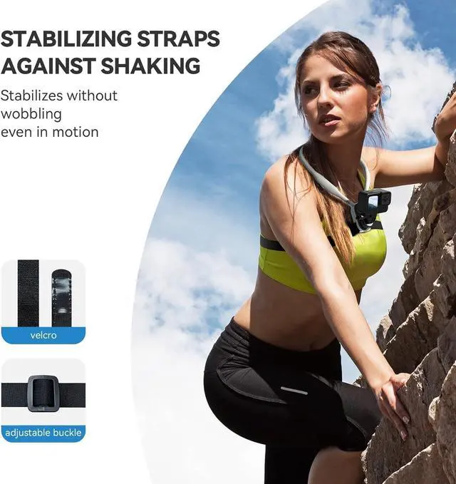 Alt view image 6 of 6 - TELESIN S2 Plus Magnetic Neck Mount Quick Release with Fixing Chest Strap, Necklace Lanyard Strap Holder for GoPro 13 12 11 10 9 8 Max Insta360 X5 X4 X3 GO3 Ace D-J-I Osmo Action 3 4 5 Pro Accessory