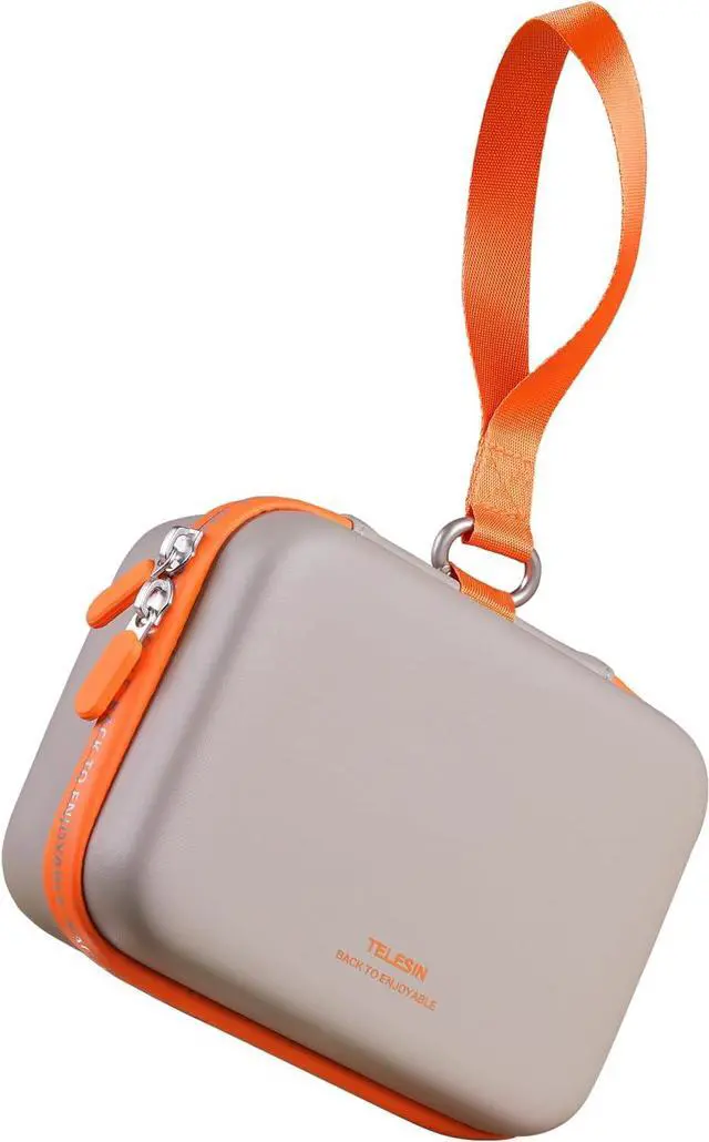 Main image of TELESIN DisAdv Carrying Case for Action 6/Action5 Pro, Waterproof Hard Carrying Bag for Camera Batteries Filter Mount Accessories, D-J-I Osmo Case - Shock-Absorbent Hard Shell Action Camera Bag, Grey