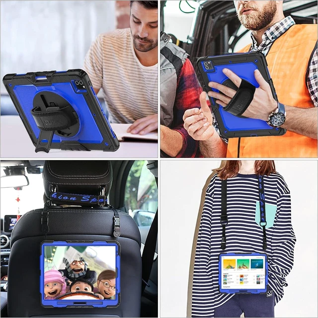 Alt view image 5 of 7 - Case for iPad Pro 12.9-inch 2022/2021/2020/2018, Blue/Black