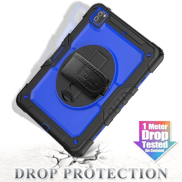 Alt view image 7 of 7 - Case for iPad Pro 12.9-inch 2022/2021/2020/2018, Blue/Black