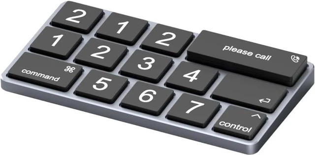 Main image of Temporary Car Parking Phone Number Card Rotation Hidden Telephone Number Plate Styling for Apple Magic Keyboard with 5 Sets of Numeric Keyboard caps (3-Row)