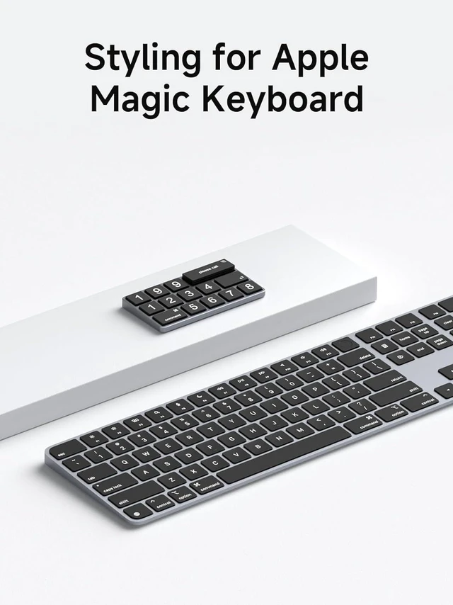 Alt view image 2 of 7 - Temporary Car Parking Phone Number Card Rotation Hidden Telephone Number Plate Styling for Apple Magic Keyboard with 5 Sets of Numeric Keyboard caps (3-Row)