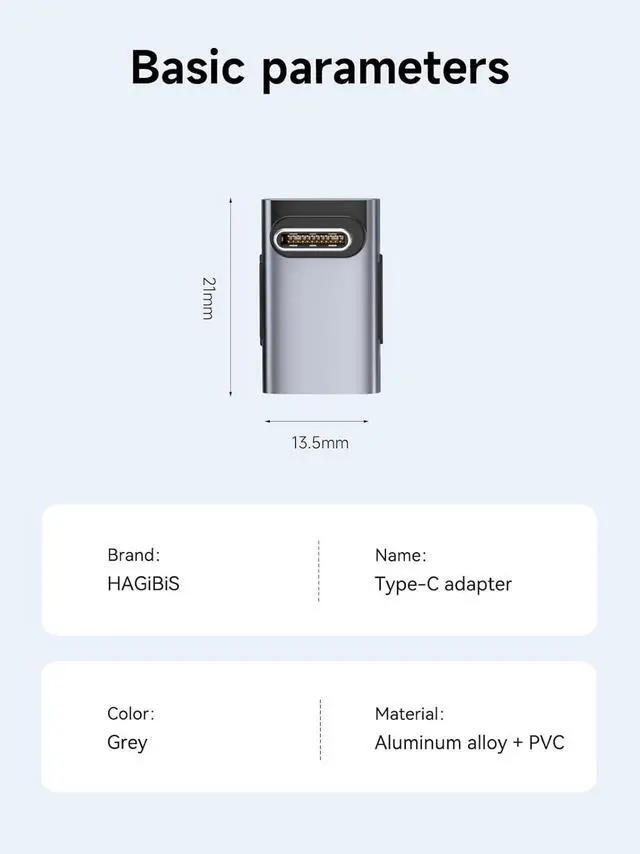 Alt view image 7 of 7 - 240W 40Gbps 8K USB C Adapter, USB-C Male to Female Adapter, USB4 Connecter for Thunderbolt 4/3, ROG Ally, Steam Deck, Switch, Dock, Mac, Tablet, iPhone 16 15 Pro Max (Middle L Type)