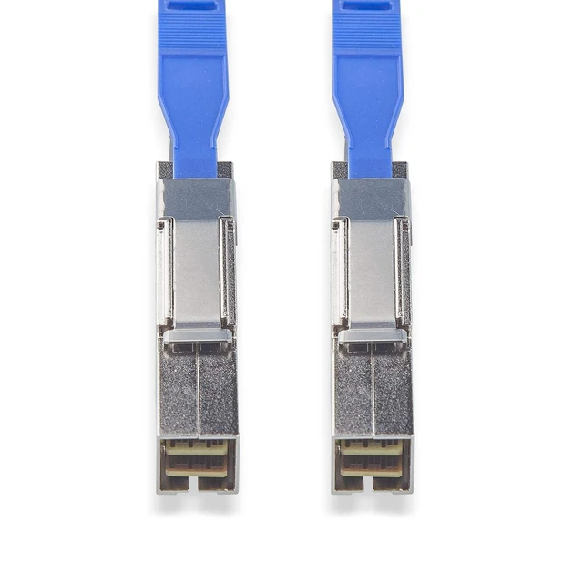 Alt view image 4 of 6 - Mini SAS HD SFF-8644 to SFF-8644 AOC Fiber Optic Cable, 12G External Mini SAS Fiber Cable for Hard Disk Server, SAN, Raid Card, 15-m(49.21-ft)