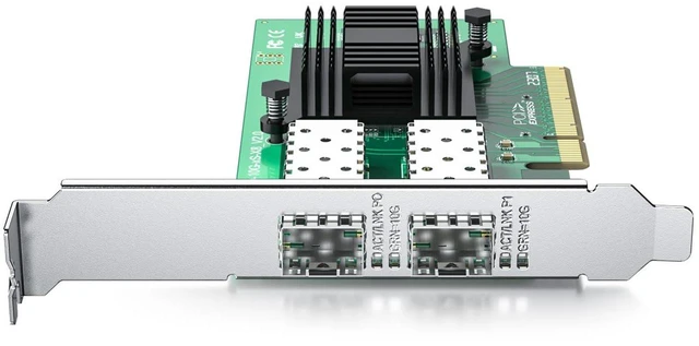 Alt view image 6 of 6 - 10Gb PCI-E NIC Network Card, Dual SFP+ Port, with Intel 82599ES Controller, PCI Express Ethernet LAN Adapter Support Windows Server/Linux/VMware, Compare to Intel X520-DA2(E10G42BTDA)