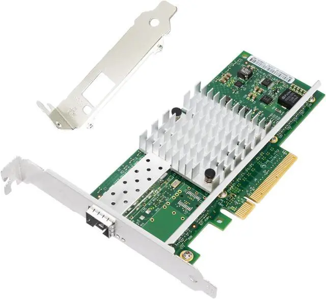 Alt view image 2 of 7 - 10Gb Network Card Single SFP+ Port PCIE x8 Ethernet Converged Server Adapter NIC Compatible with X520-DA1 82599EN Chip Support Windows 7/8/10/11/Visa,Server/Linux/VMware