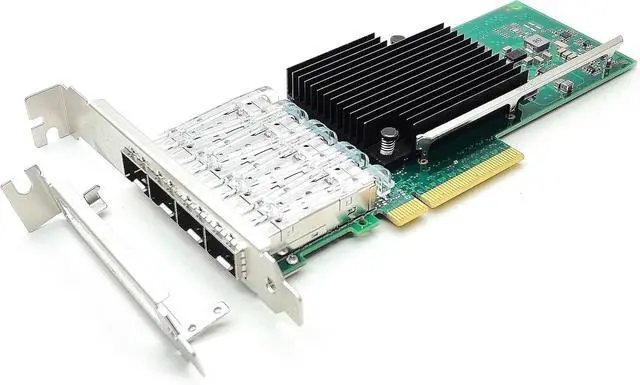 Main image of 10Gb PCI-E NIC Network Card 10G Quad-Port SFP+ Ethernet Converged LAN Adapter CNA Compatible with X710-DA4 PCI Express 3.0 x8/x16 Networking Server Support Windows/Linux/VMware