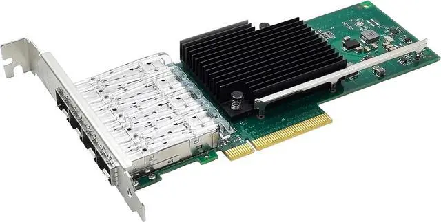 Alt view image 3 of 6 - 10Gb PCI-E NIC Network Card 10G Quad-Port SFP+ Ethernet Converged LAN Adapter CNA Compatible with X710-DA4 PCI Express 3.0 x8/x16 Networking Server Support Windows/Linux/VMware