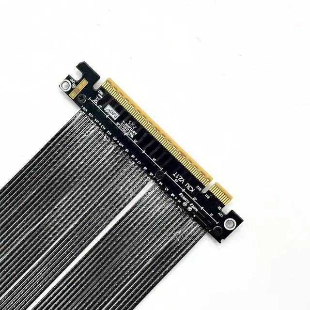 Alt view image 6 of 7 - JMT ADT-K33U PCIe 5.0 x16 Extension Cable 512Gbps High Speed Lossless Flexible GPU Riser for PC Cases Servers ITX Builds Computer RTX5090 (K33UF-BK,15cm)