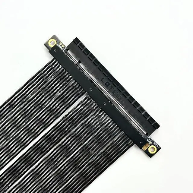 Alt view image 7 of 7 - JMT ADT-K33U PCIe 5.0 x16 Extension Cable 512Gbps High Speed Lossless Flexible GPU Riser for PC Cases Servers ITX Builds Computer RTX5090 (K33UF-BK,15cm)