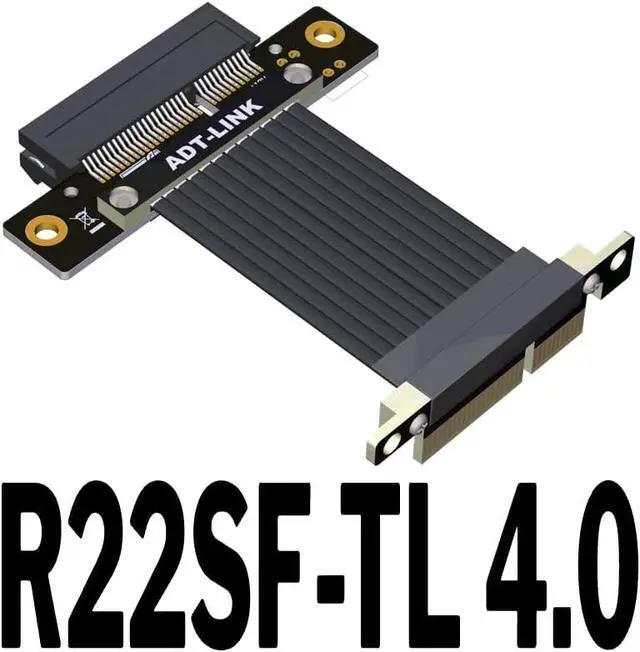 Alt view image 2 of 4 - PCI Express 4.0 x4 Extension Riser Cable 90 180 Degree (5cm, R22SF-TL 4.0)