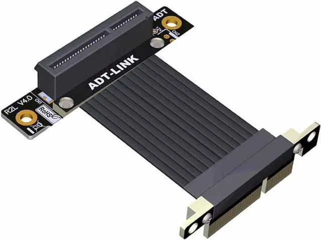 Main image of PCI Express 4.0 x4 Extension Riser Cable 90 180 Degree (15cm, R22SL-TL 4.0)