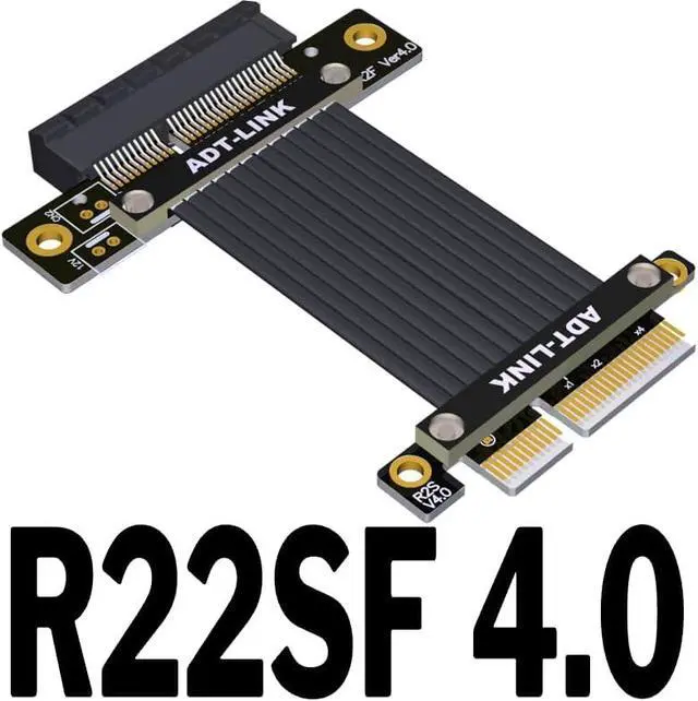 Alt view image 2 of 4 - PCI Express 4.0 x4 Extension Riser Cable 90 180 Degree (40cm, R22SF 4.0)