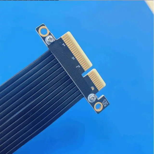 Alt view image 5 of 5 - PCI Express 4.0 x4 Extension Riser Cable 90 180 Degree