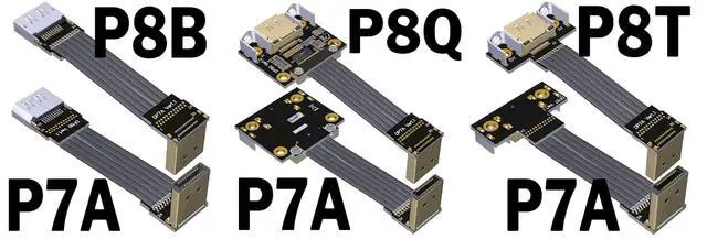 Alt view image 4 of 7 - DP to DP Flat Cable (5cm, P5A-P5B)
