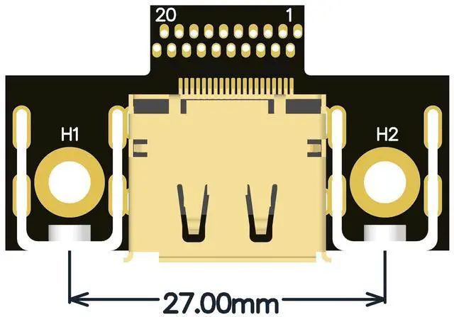Alt view image 7 of 7 - DP to DP Flat Cable (5cm, P5A-P5B)
